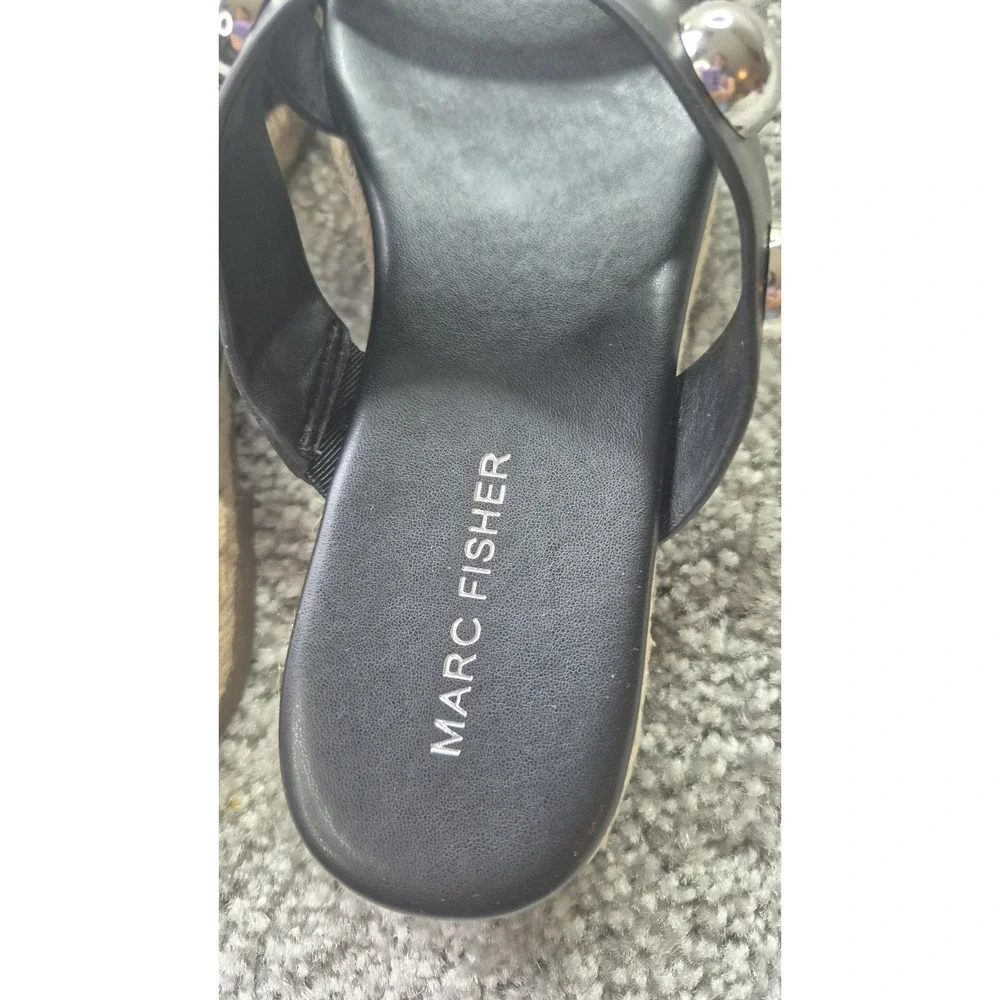 Marc‎ Fisher Prisca Ball Studded Espadrille Sandal shoes Size 7M Grunge Y2K